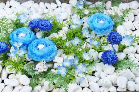 鹿追神社の花手水　しかおい花フェスタ
