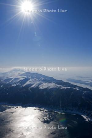 知床半島と流氷