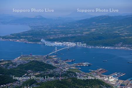 白鳥大橋（国道37号線）昭和新山・羊蹄山