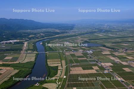 石狩川と宮島沼周辺