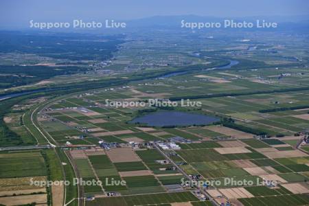 石狩川と宮島沼周辺