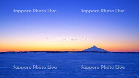 利尻富士夕景