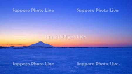 利尻富士夕景