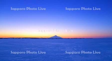 利尻富士夕景