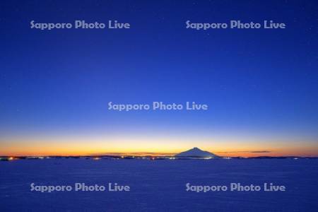 利尻富士夕景