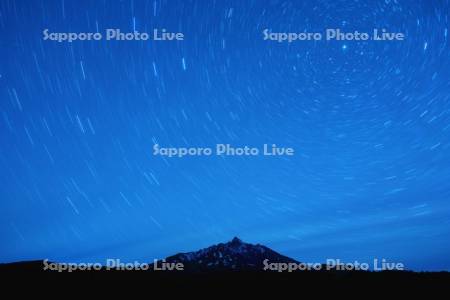 星空のオタトマリ沼と利尻山