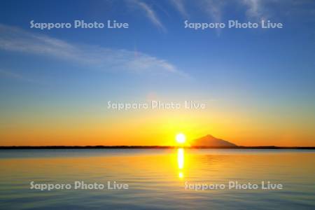 パンケ沼と夕陽