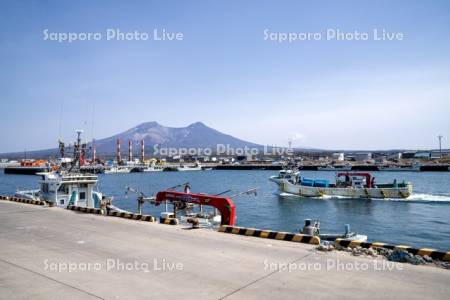 森漁港と駒ヶ岳