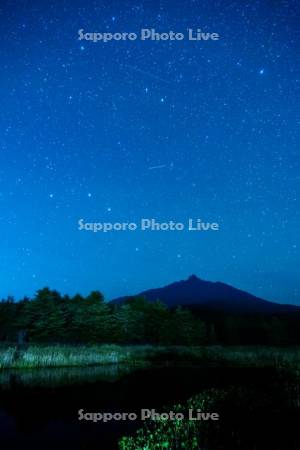 星空と南浜湿原