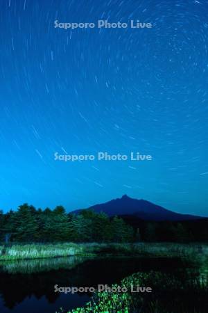 星空と南浜湿原