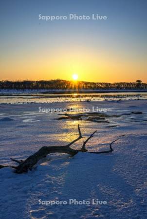野付の夕景