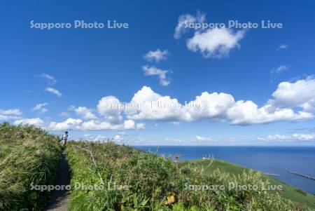 桃岩展望台コースと登山者