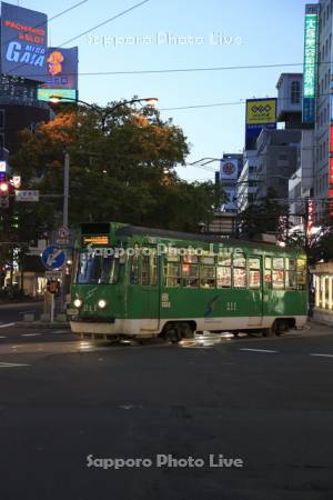 すすきの交差点の札幌市電　2016年（H28）