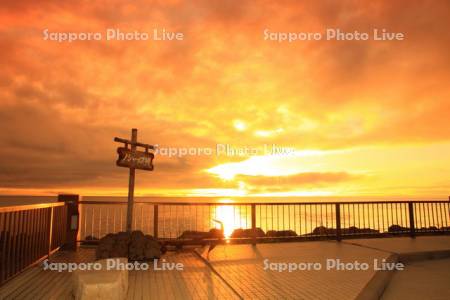 ノシャップ岬の夕日