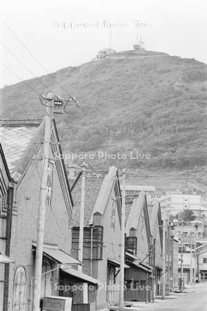 昭和45年　金森赤レンガ倉庫　函館山