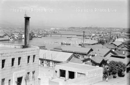 昭和35年　ぬさまい公園より釧路川九寿里橋