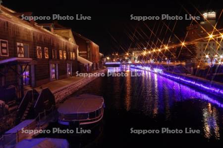 夜の小樽運河
