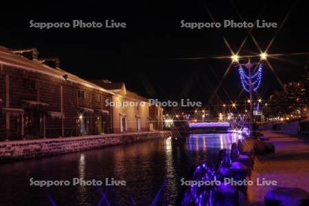夜の小樽運河