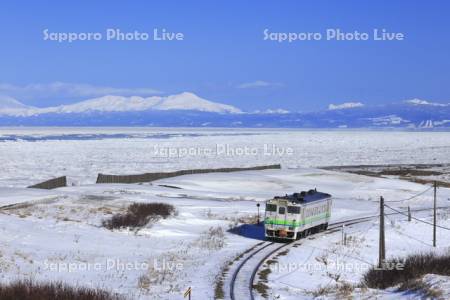 流氷原と列車