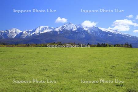 草原と大雪山