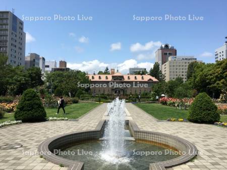 札幌市資料館と噴水