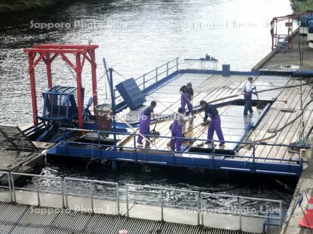 千歳川のインディアン水車