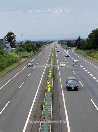 道央自動車道　岩見沢IC近く