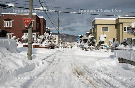 冬の住宅街