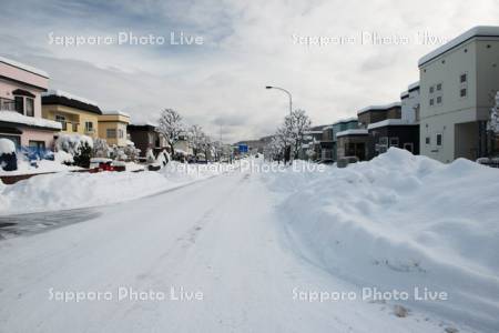 冬の住宅街