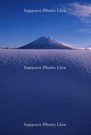 雪原と羊蹄山