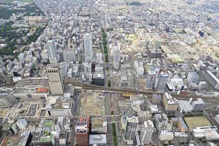 札幌駅　再開発工事中