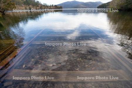 然別湖湖底線路