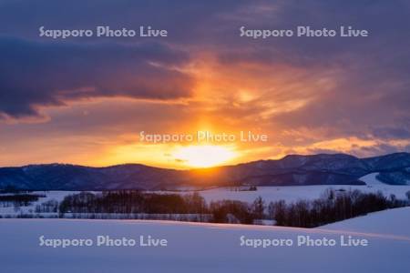 新栄の丘の夕日