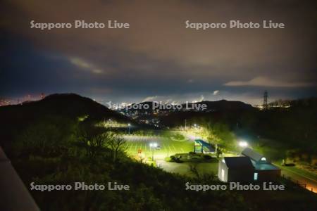 地球岬駐車場夜景