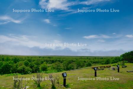 霧多布湿原センター展望台より