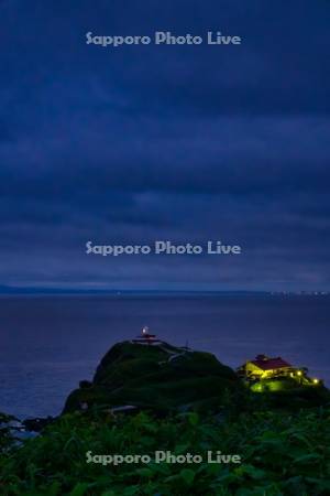 祝津パノラマ展望台より高島岬と日和山灯台