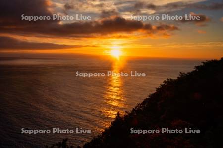 プユニ岬より夕日