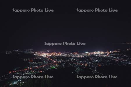 天狗山より市街展望の夜景