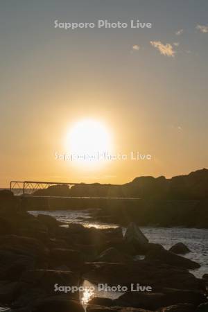 黄金岬より夕日