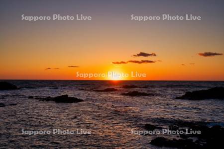 黄金岬より夕日