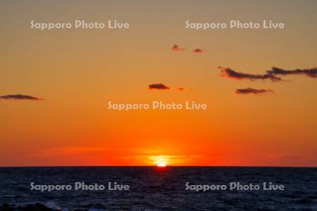 黄金岬より夕日