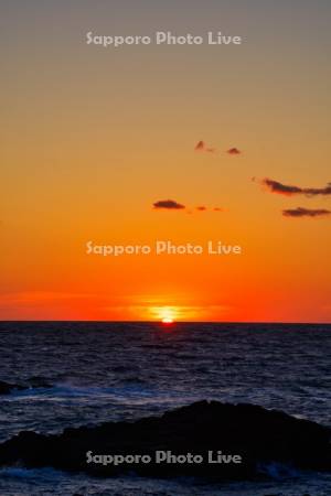 黄金岬より夕日