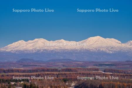 紅葉の丘と大雪山