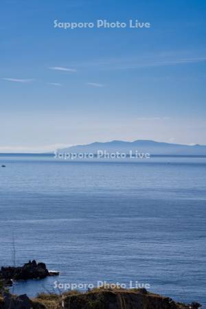 立待岬と津軽海峡