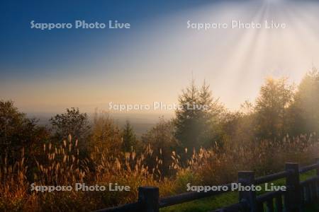 扇ヶ原展望台　夕景