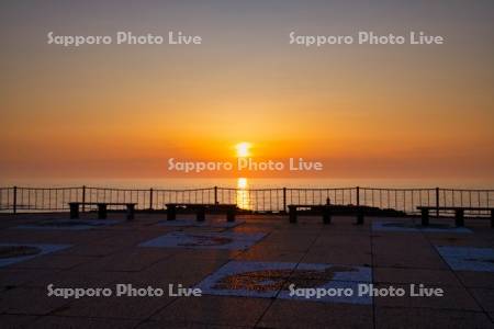 黄金岬の夕日