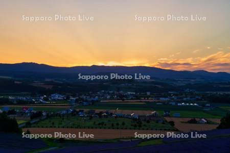 日の出公園の夕景