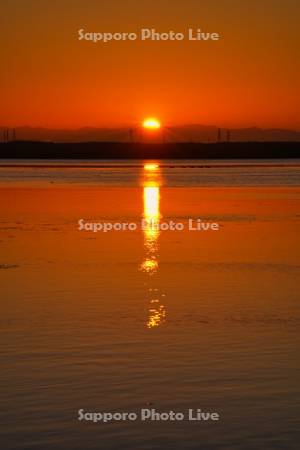 ウトナイ湖の日の出