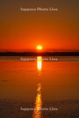 ウトナイ湖の日の出