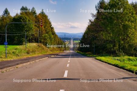 直線道路　道道337号線